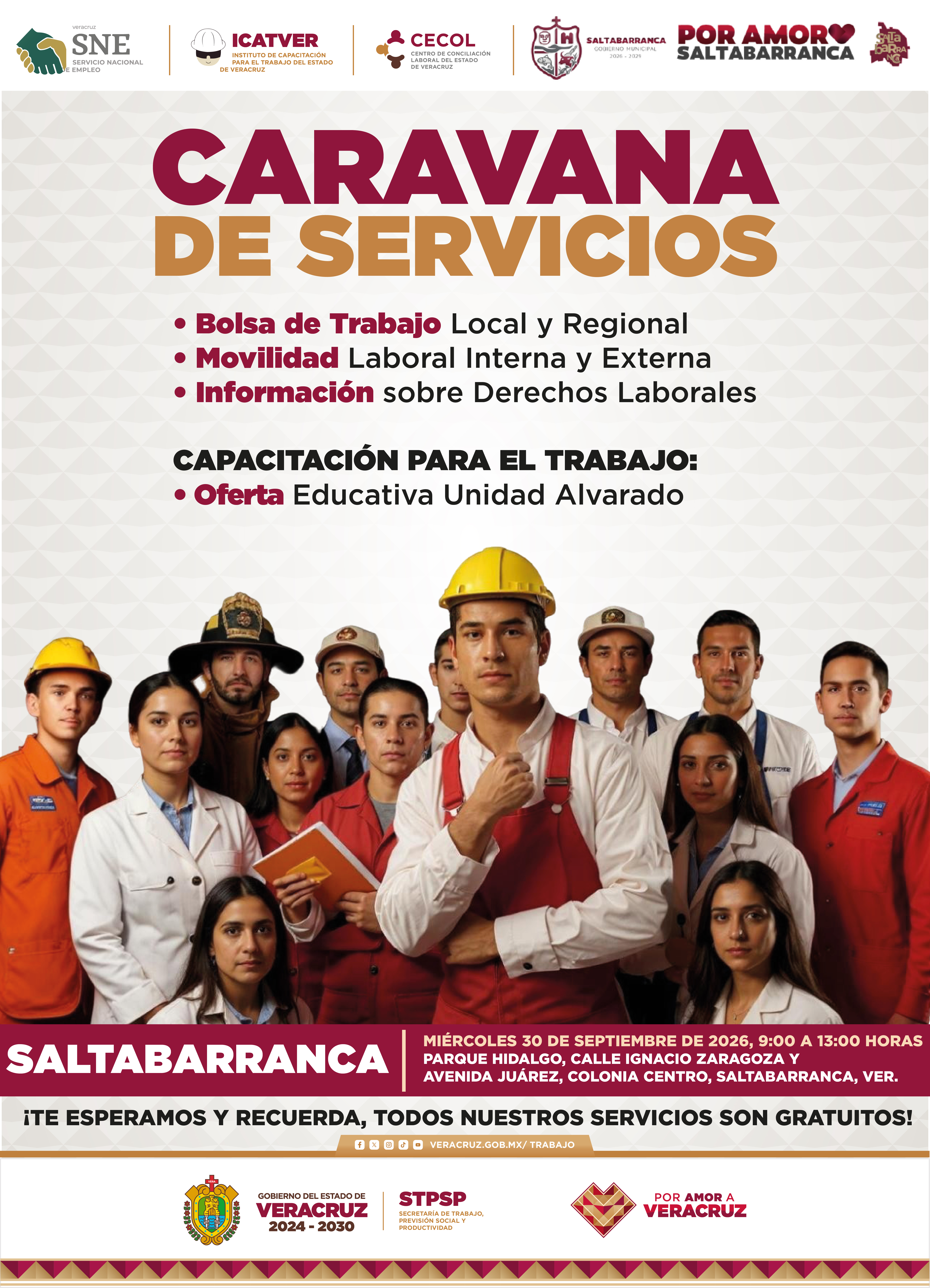 ¡Llega proximamente la caravana de servicios en el municipio de Saltabarranca!